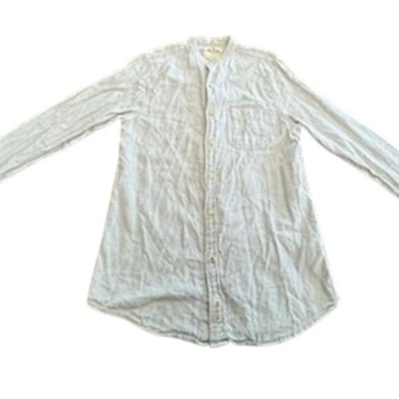 "HOLLISTER" Womens Button Up Linen Blend Top SZ S Cottagecore Praire Farm Core - Picture 1 of 9